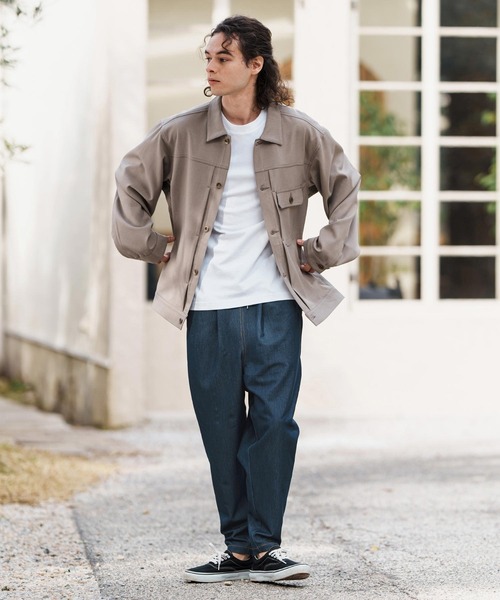 CAMBIO（カンビオ）の「mp13280-Deformed Silhouette Stretch Ripstop Like Denim Pants デニムパンツ（デニムパンツ・メンズ・ネイビー/サックスブルー/ブルー・S/M/L）」の13枚目の写真