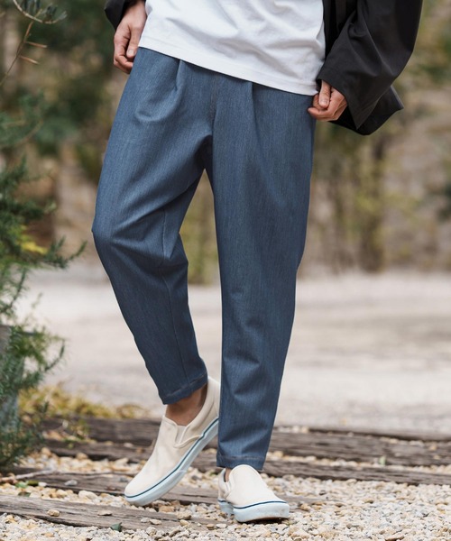 CAMBIO（カンビオ）の「mp13280-Deformed Silhouette Stretch Ripstop Like Denim Pants デニムパンツ（デニムパンツ・メンズ・ネイビー/サックスブルー/ブルー・S/M/L）」の16枚目の写真