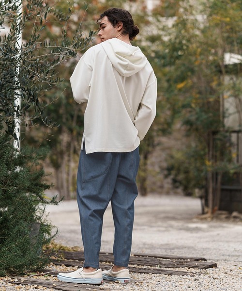 CAMBIO（カンビオ）の「mp13280-Deformed Silhouette Stretch Ripstop Like Denim Pants デニムパンツ（デニムパンツ・メンズ・ネイビー/サックスブルー/ブルー・S/M/L）」の22枚目の写真