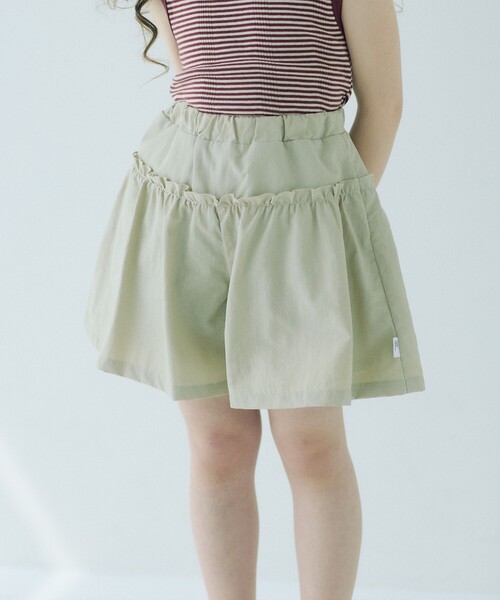 green label relaxing(グリーンレーベルリラクシング)の「【スタメンシリーズ】シャカシャカ キュロット / キッズ 100cm-160cm(その他パンツ・キッズ・ネイビー/ライトブルー/ベージュ・160cm/120cm/100cm/110cm/140cm/130cm/150cm)」の4枚目の写真