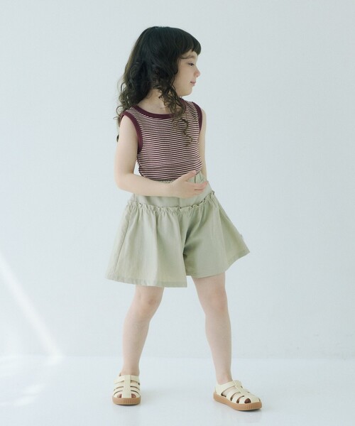 green label relaxing(グリーンレーベルリラクシング)の「【スタメンシリーズ】シャカシャカ キュロット / キッズ 100cm-160cm(その他パンツ・キッズ・ネイビー/ライトブルー/ベージュ・160cm/120cm/100cm/110cm/140cm/130cm/150cm)」の5枚目の写真