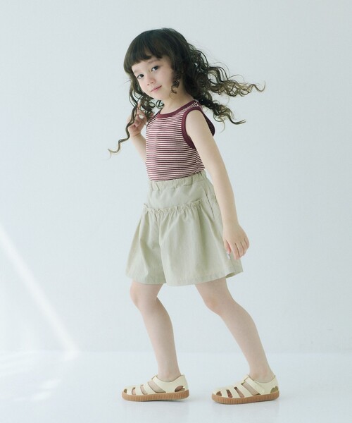 green label relaxing(グリーンレーベルリラクシング)の「【スタメンシリーズ】シャカシャカ キュロット / キッズ 100cm-160cm(その他パンツ・キッズ・ネイビー/ライトブルー/ベージュ・160cm/120cm/100cm/110cm/140cm/130cm/150cm)」の6枚目の写真