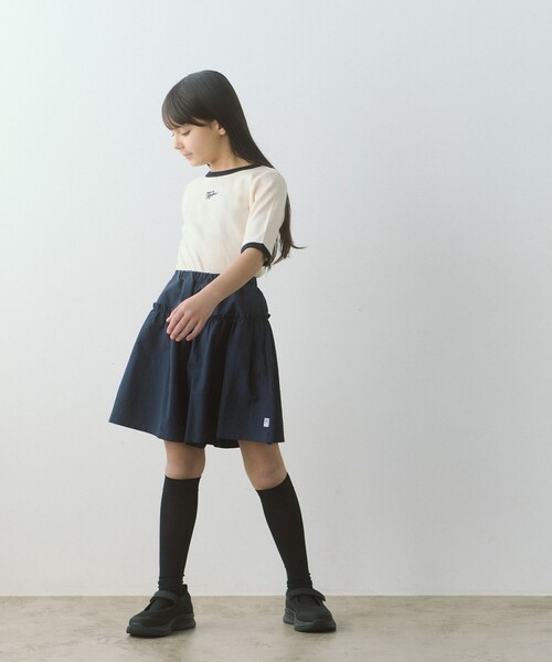 green label relaxing(グリーンレーベルリラクシング)の「【スタメンシリーズ】シャカシャカ キュロット / キッズ 100cm-160cm(その他パンツ・キッズ・ネイビー/ライトブルー/ベージュ・160cm/120cm/100cm/110cm/140cm/130cm/150cm)」の7枚目の写真