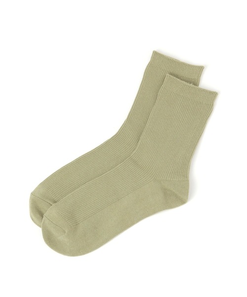 GLOBAL WORK（グローバルワーク）の「らくごこちリブカラーソックス/291563（ソックス/靴下・レディース・レッド/グレー/グリーン/アイボリー/ブラック/イエロー/ピンク/イエロー系その他3/オレンジ・FREE）」の4枚目の写真