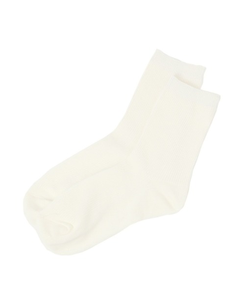 GLOBAL WORK（グローバルワーク）の「らくごこちリブカラーソックス/291563（ソックス/靴下・レディース・レッド/グレー/グリーン/アイボリー/ブラック/イエロー/ピンク/イエロー系その他3/オレンジ・FREE）」の2枚目の写真