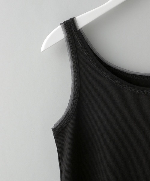 ESTHE チュールタンクトップ 刺繍入りチュールタンクトップ - ライトグレー | ZARA Japan / 日本