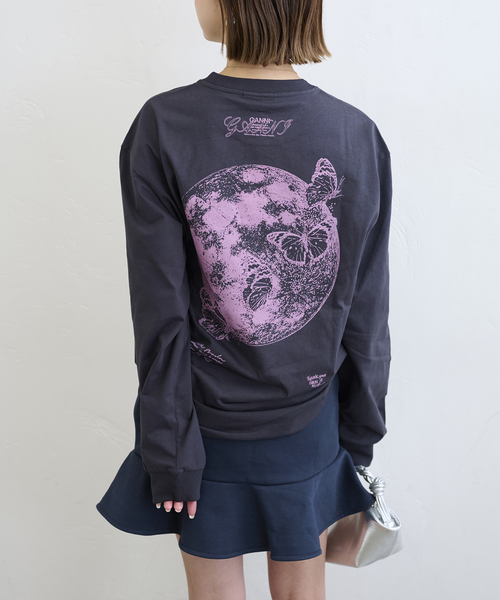 セール】GANNI / ガニー Future Heavy Jersey Long Sleeve Tee