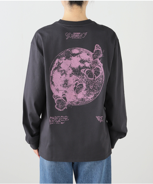 GANNI ガニー 長袖 Tシャツ Future Heavy Jersey GANNI(ガニー)｜Future Heavy Jersey Moon ロングスリーブT