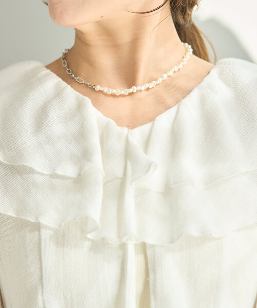 Kastane（カスタネ）の「【fiw.】ランダムパールネックレス（ネックレス・レディース・シルバー・FREE）」の9枚目の写真