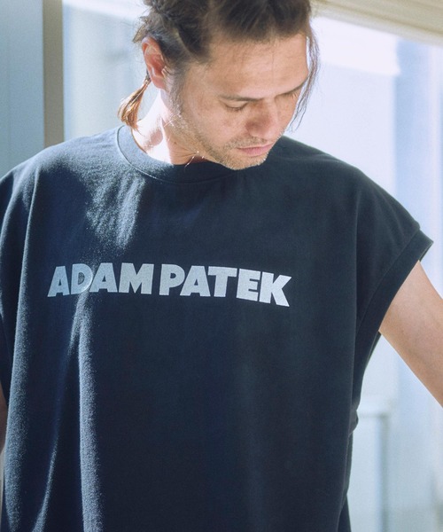 ADAM PATEK（アダムパテック）の「ADAMPATEK/basic logo sleeveless/ロゴノースリーブ（Tシャツ/カットソー・メンズ・パープル/オレンジ/ホワイト/ブラック・1/2）」の7枚目の写真