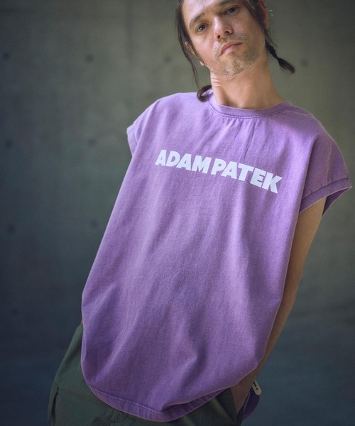 ADAM PATEK（アダムパテック）の「ADAMPATEK/basic logo sleeveless/ロゴノースリーブ（Tシャツ/カットソー・メンズ・パープル/オレンジ/ホワイト/ブラック・1/2）」の9枚目の写真