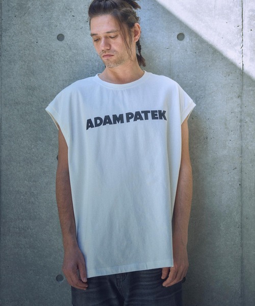 ADAM PATEK（アダムパテック）の「ADAMPATEK/basic logo sleeveless/ロゴノースリーブ（Tシャツ/カットソー・メンズ・パープル/オレンジ/ホワイト/ブラック・1/2）」の15枚目の写真