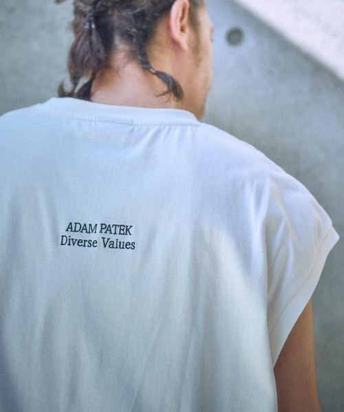 ADAM PATEK（アダムパテック）の「ADAMPATEK/basic logo sleeveless/ロゴノースリーブ（Tシャツ/カットソー・メンズ・パープル/オレンジ/ホワイト/ブラック・1/2）」の16枚目の写真