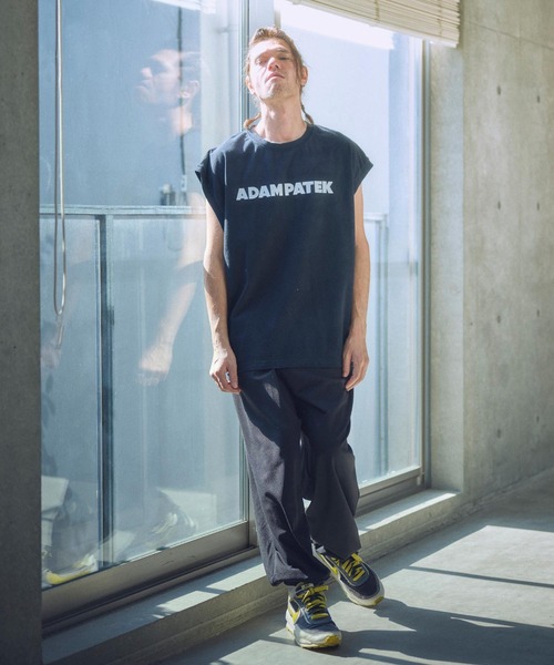 ADAM PATEK（アダムパテック）の「ADAMPATEK/basic logo sleeveless/ロゴノースリーブ（Tシャツ/カットソー・メンズ・パープル/オレンジ/ホワイト/ブラック・1/2）」の17枚目の写真