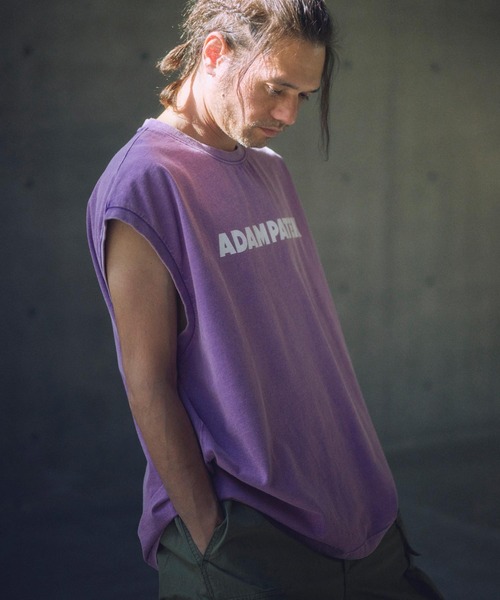 ADAM PATEK（アダムパテック）の「ADAMPATEK/basic logo sleeveless/ロゴノースリーブ（Tシャツ/カットソー・メンズ・パープル/オレンジ/ホワイト/ブラック・1/2）」の22枚目の写真