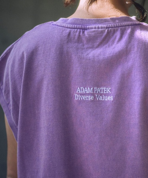 ADAM PATEK（アダムパテック）の「ADAMPATEK/basic logo sleeveless/ロゴノースリーブ（Tシャツ/カットソー・メンズ・パープル/オレンジ/ホワイト/ブラック・1/2）」の10枚目の写真