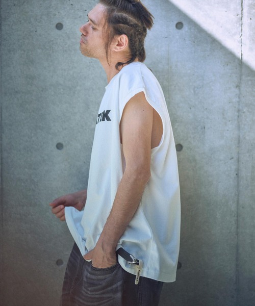 ADAM PATEK（アダムパテック）の「ADAMPATEK/basic logo sleeveless/ロゴノースリーブ（Tシャツ/カットソー・メンズ・パープル/オレンジ/ホワイト/ブラック・1/2）」の14枚目の写真