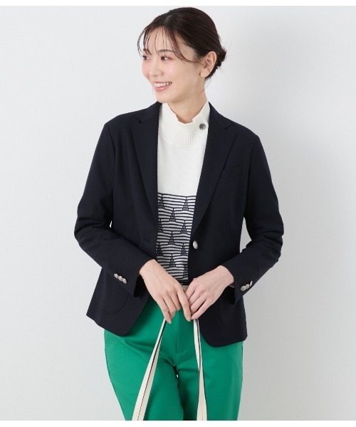 美品✨Theoryluxe　テーラードジャケット　ネイビー　38 品質のいい theoryluxe セオリーリュクス ノーカラージャケット