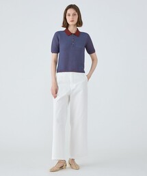 MACPHEE マカフィー♡コットンナイロンラメボーダー プルオーバー MACPHEE（マカフィー）の「コットンナイロンラメボーダー ポロ