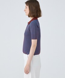 MACPHEE マカフィー♡コットンナイロンラメボーダー プルオーバー MACPHEE（マカフィー）の「コットンナイロンラメボーダー ポロ