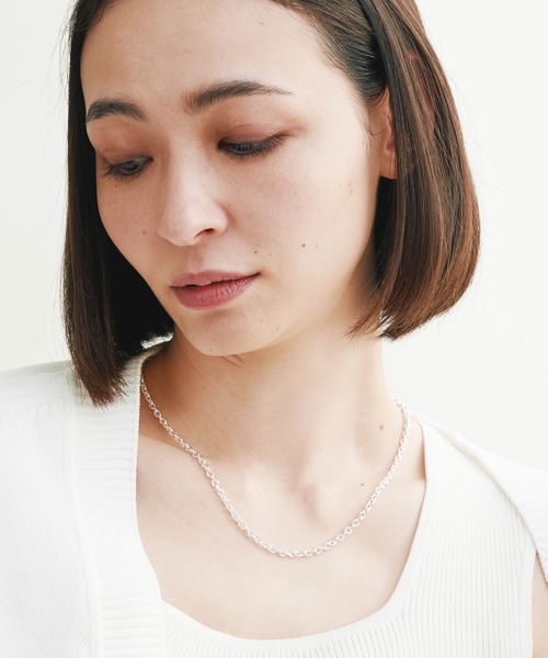 Magine:SILVER 925 スターリングシルバー アズキチェーン ネックレス（L）45cm
