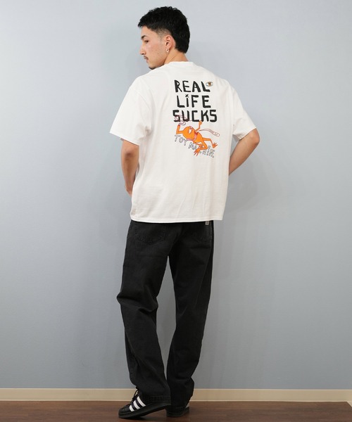 TOY　MACHINE（トイ　マシーン）の「【ムラサキスポーツ限定】TOY MACHINE/トイマシーン 半袖Tシャツ ビッグシルエット バックプリント Tシャツ MTMSFST9（Tシャツ/カットソー・メンズ・ホワイト/ブラック・M/XL/L）」の6枚目の写真