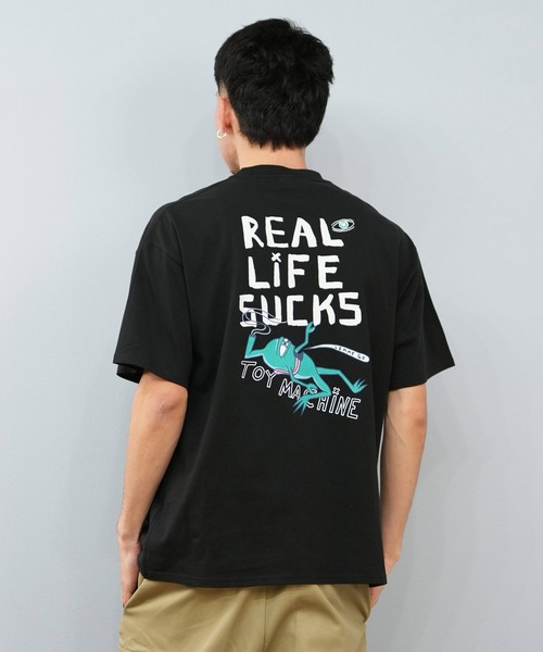 TOY　MACHINE（トイ　マシーン）の「【ムラサキスポーツ限定】TOY MACHINE/トイマシーン 半袖Tシャツ ビッグシルエット バックプリント Tシャツ MTMSFST9（Tシャツ/カットソー・メンズ・ホワイト/ブラック・M/XL/L）」の8枚目の写真