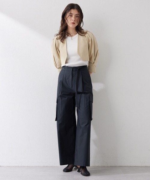 Whim Gazette（ウィムガゼット）の「タイプライターパンツ（カーゴパンツ・レディース・オフホワイト/ブラック/ベビーピンク・36/38）」の18枚目の写真