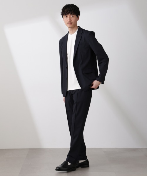 NANO universe(ナノユニバース)の「「N TROUSERS BASIC」トロピカルストレッチパンツ(スラックス・メンズ・ダークネイビー/チャコール・L/M/S)」の11枚目の写真