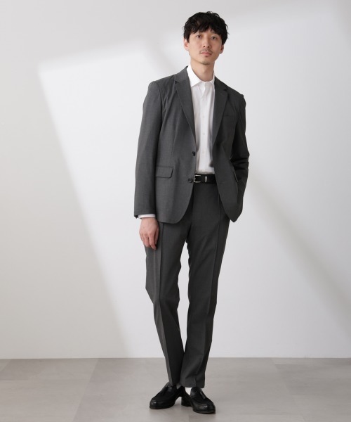 NANO universe(ナノユニバース)の「「N TROUSERS BASIC」トロピカルストレッチパンツ(スラックス・メンズ・ダークネイビー/チャコール・L/M/S)」の5枚目の写真