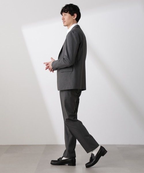 NANO universe(ナノユニバース)の「「N TROUSERS BASIC」トロピカルストレッチパンツ(スラックス・メンズ・ダークネイビー/チャコール・L/M/S)」の6枚目の写真