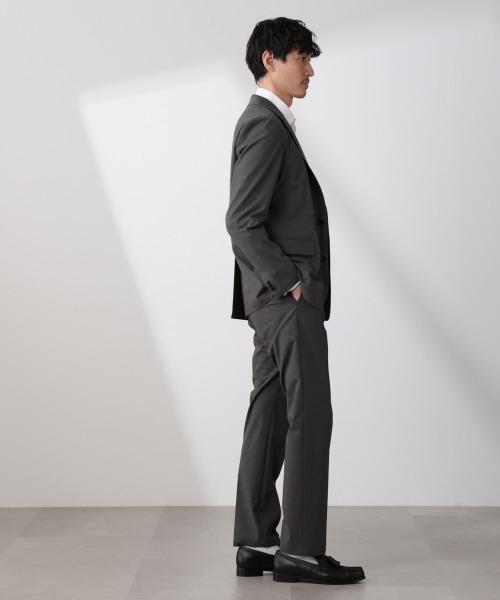 NANO universe(ナノユニバース)の「「N TROUSERS BASIC」トロピカルストレッチパンツ(スラックス・メンズ・ダークネイビー/チャコール・L/M/S)」の7枚目の写真