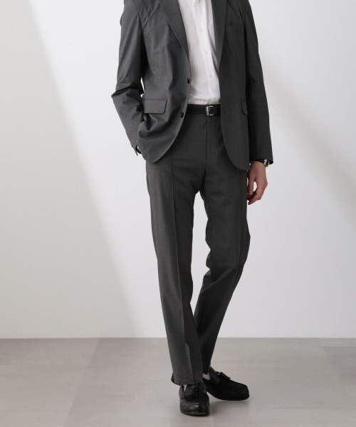 NANO universe(ナノユニバース)の「「N TROUSERS BASIC」トロピカルストレッチパンツ(スラックス・メンズ・ダークネイビー/チャコール・L/M/S)」の3枚目の写真