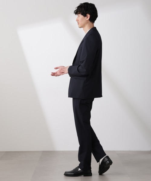 NANO universe(ナノユニバース)の「「N TROUSERS BASIC」トロピカルストレッチパンツ(スラックス・メンズ・ダークネイビー/チャコール・L/M/S)」の12枚目の写真