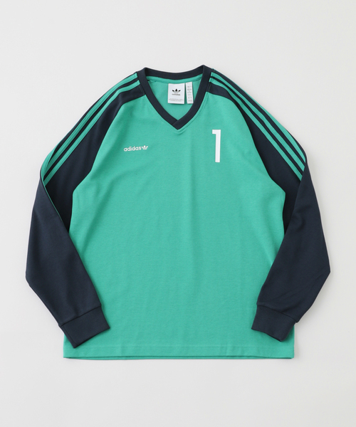 adidas(アディダス)の「ADIDAS / アディダス ORI JERSEY(Tシャツ/カットソー・メンズ・グリーン/アイボリー・MEDIUM/LARGE)」の6枚目の写真