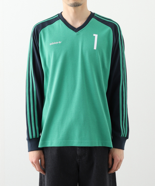 adidas(アディダス)の「ADIDAS / アディダス ORI JERSEY(Tシャツ/カットソー・メンズ・グリーン/アイボリー・MEDIUM/LARGE)」の10枚目の写真