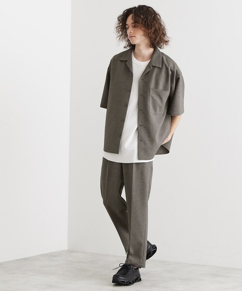 tk.TAKEO KIKUCHI（ティーケータケオキクチ）の「【セットアップ対応】テッククレープルーズテーパードパンツ（その他パンツ・メンズ・ブラック/ライトベージュ/チャコールグレー/ブルー・04/02/03/01）」の7枚目の写真