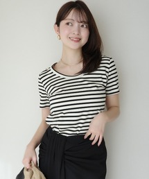 anuans（アニュアンス）の「シルクタッチコットンUネックT（Tシャツ/カットソー）」