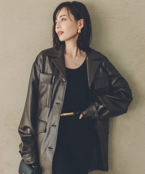 anuans（アニュアンス）の「シルクタッチコットンUネックT（Tシャツ/カットソー・レディース・チャコールグレー/ブラック/ホワイト/ピンク/その他/サックスブルー/ベージュ/ネイビー・SMALL/MEDIUM）」の17枚目の写真