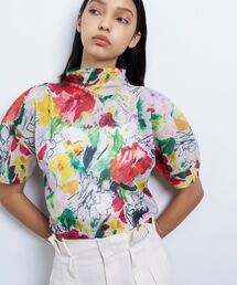 LANVIN en Bleu | fleur de fleurプリントカットソー(Tシャツ/カットソー)