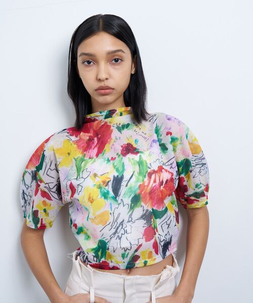 LANVIN en Bleu(ランバンオンブルー)の「fleur de fleurプリントカットソー(Tシャツ/カットソー・レディース・ピンク・38)」の5枚目の写真