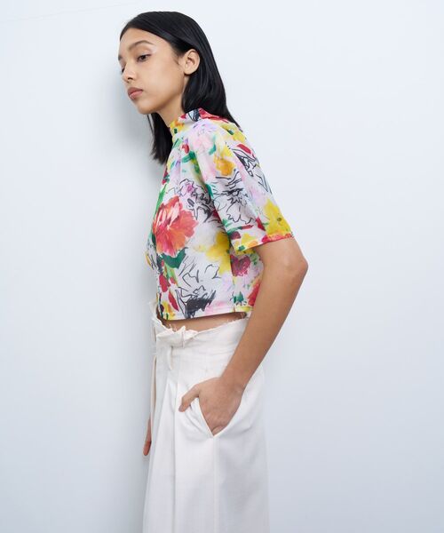 LANVIN en Bleu(ランバンオンブルー)の「fleur de fleurプリントカットソー(Tシャツ/カットソー・レディース・ピンク・38)」の6枚目の写真
