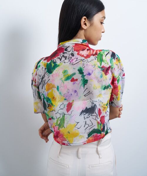 LANVIN en Bleu(ランバンオンブルー)の「fleur de fleurプリントカットソー(Tシャツ/カットソー・レディース・ピンク・38)」の7枚目の写真
