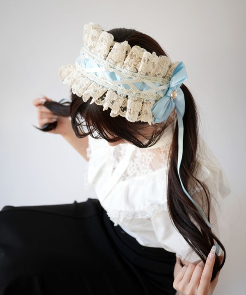 Port / ポート 】 ロリータ フリル ヘッドドレス #_（その他ヘア