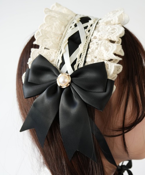 Port / ポート 】 ロリータ フリル ヘッドドレス #_（その他ヘア