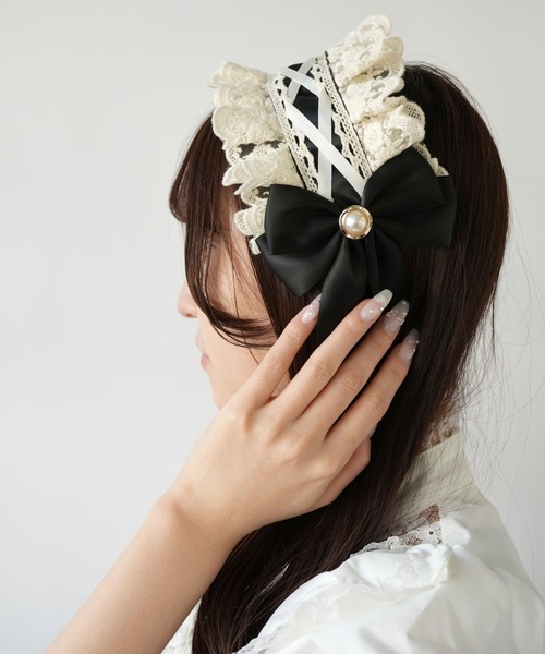 Port / ポート 】 ロリータ フリル ヘッドドレス #_（その他ヘア