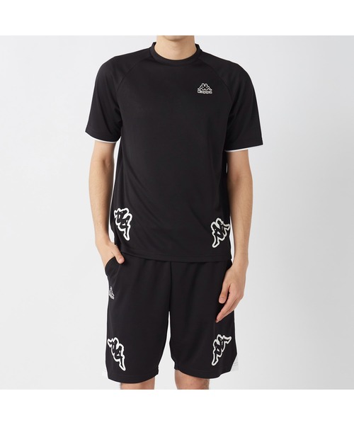 Kappa（カッパ）の「Kappa カッパ 半袖 Tシャツ ショートパンツ 上下セット クルーネック スポーティー スポーツウェア セットアップ（Tシャツ/カットソー・メンズ・ネイビー/ブラック/ダークカーキ・LL/L/M）」の8枚目の写真
