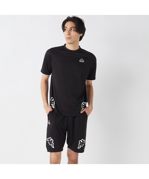 Kappa（カッパ）の「Kappa カッパ 半袖 Tシャツ ショートパンツ 上下セット クルーネック スポーティー スポーツウェア セットアップ（Tシャツ/カットソー・メンズ・ネイビー/ブラック/ダークカーキ・LL/L/M）」の5枚目の写真