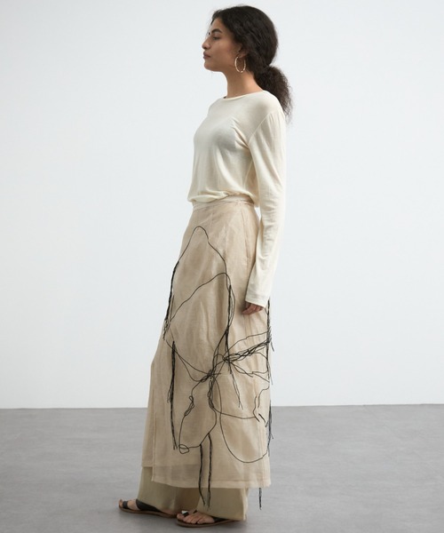 ART EMBROIDERY WRAP SKIRT/アートエンブロイダリーラップ