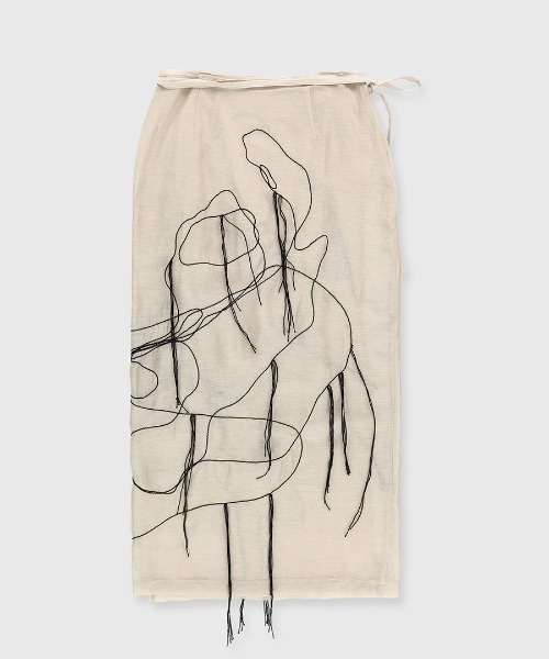 ART EMBROIDERY WRAP SKIRT/アートエンブロイダリーラップ